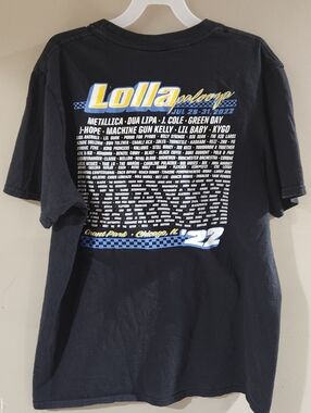 Lollapalooza 2022 Tshirt Black Size M